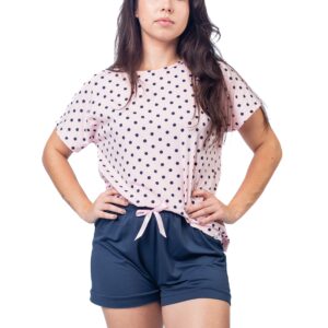 PIJAMA BOLINHA COM SHORTS MARINHO